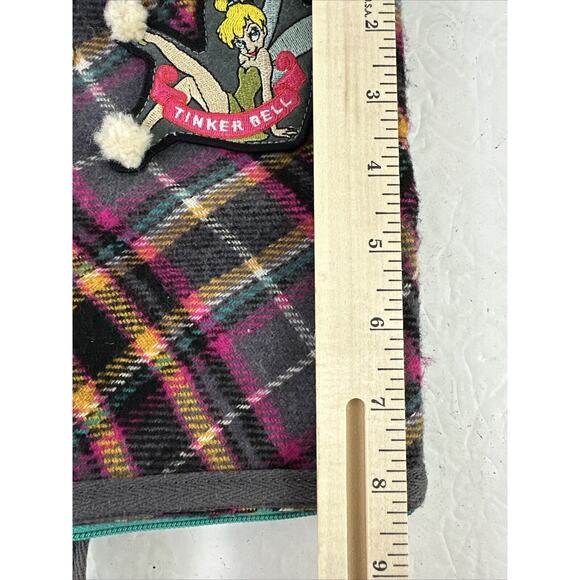 Walt DisneyWorld Disneyland Tinkerbell Wallet Multi Colored Plaid 4” X 6” GUC - Picture 13 of 16